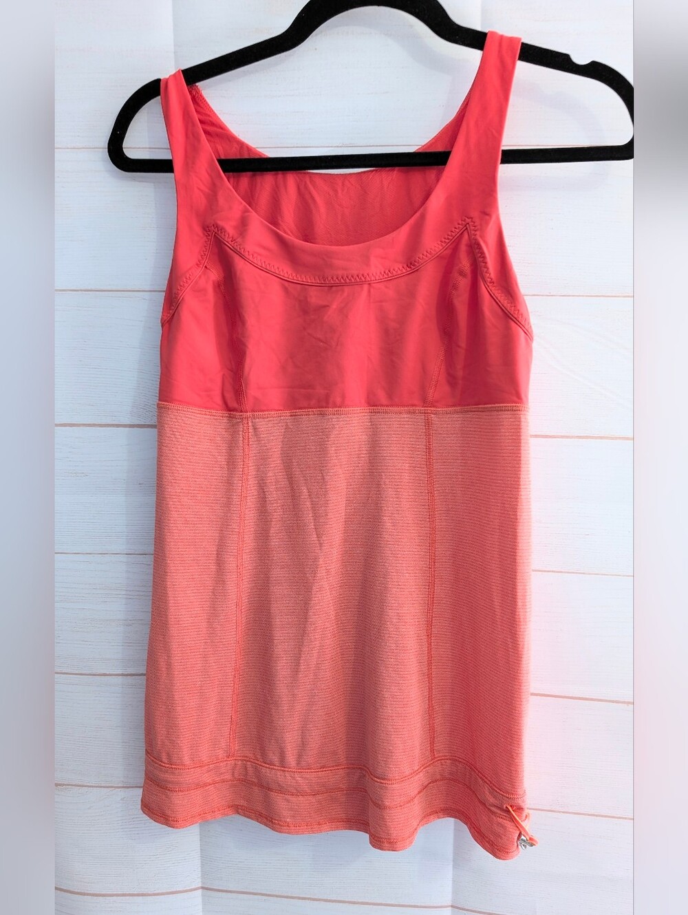 Lululemon Coral Two-Tone Athletic Tank Top Ptp 14" No Size Tag